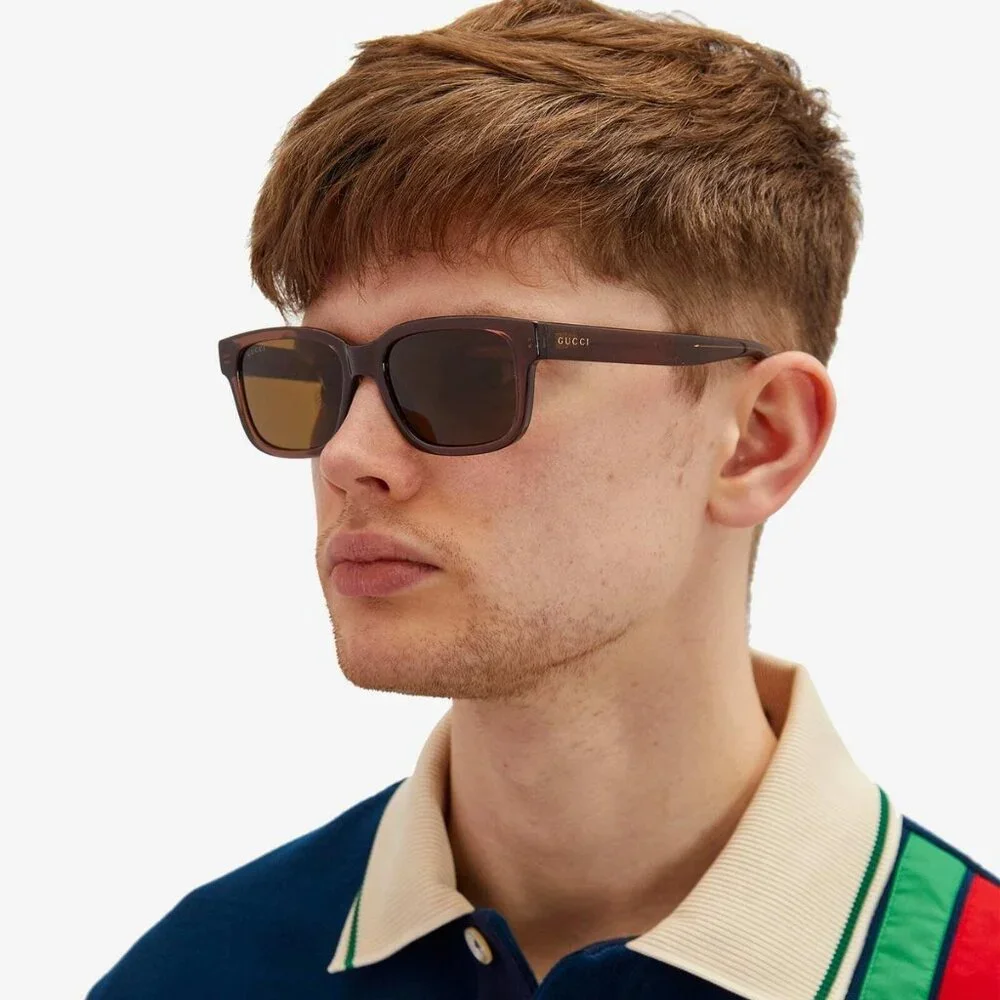 Gucci Men Sunglasses Brown Square GG1583S 004 NEW AUTHENTIC